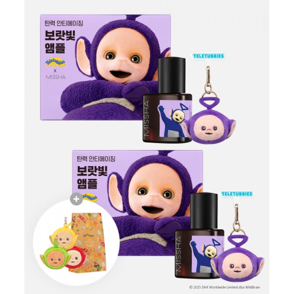 Missha [Teletubbie Edition] [2] Сыворотка для ночного восстановления Tr 5x с брелоком + Бумажный пакет Teletubi Кошелек для мелочи Подарок FREE
