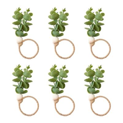 6/12Pcs  Rustics Leaf Napkin Rings Party Serviettes Buckle Napkin Buckle Simple Weddings Table Decorations for Daily