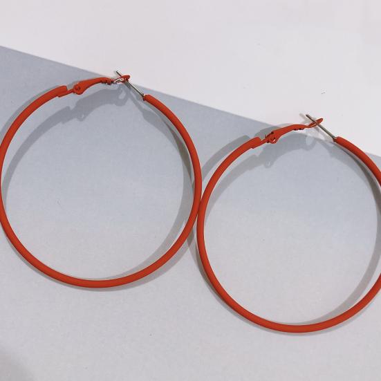 Creative Big Circle Charm Hoop Earrings Candy Color Women Party Jewelry Gifts