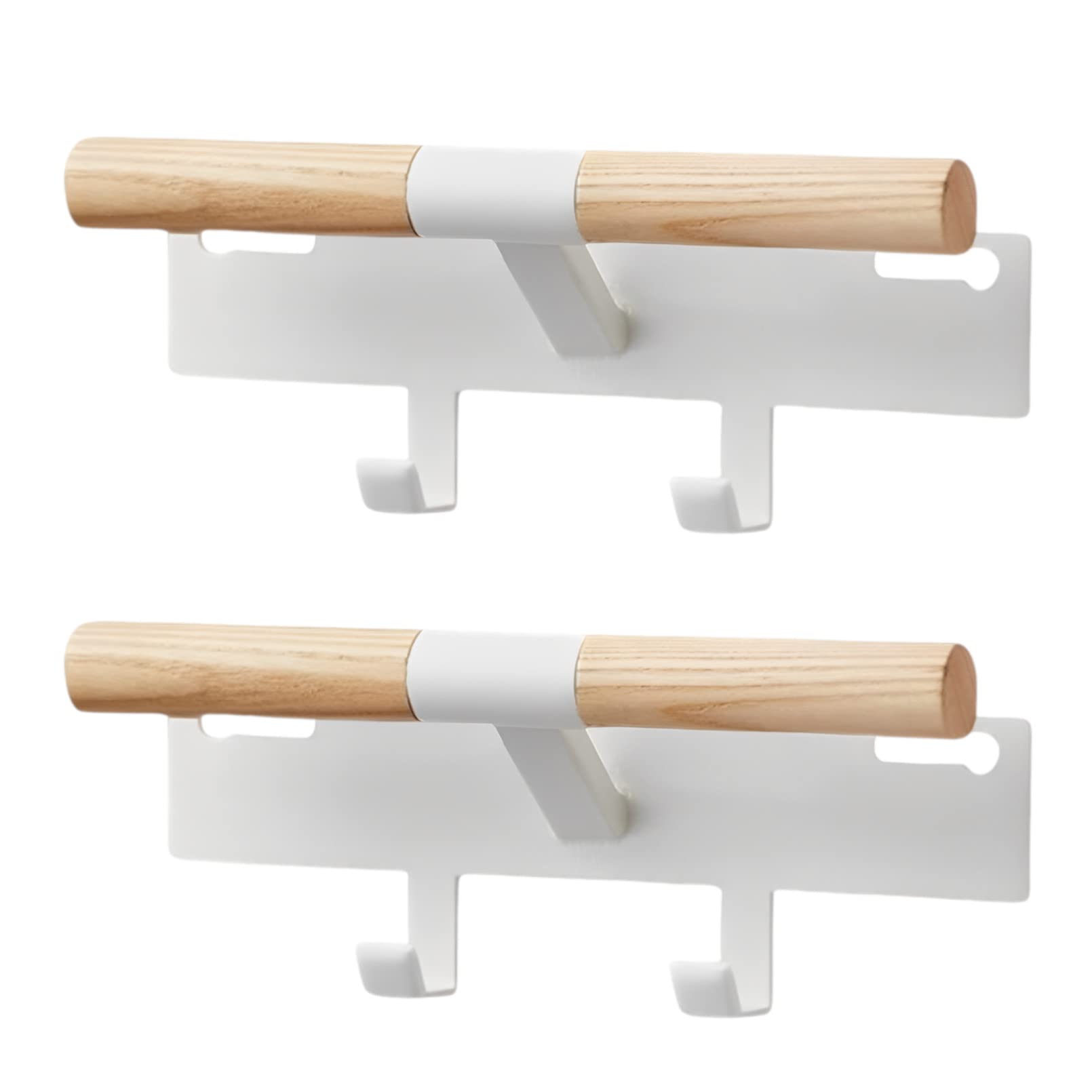 

heizi Backpack Hanger, Bag Hook, Desk Wall Rack, Clothes Bag Storage (Set of 2, White)