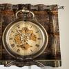 Antique Clock Window Curtains For Living Room Luxury Bedroom Decor Drapes Kitchen Window Treatments Curtains