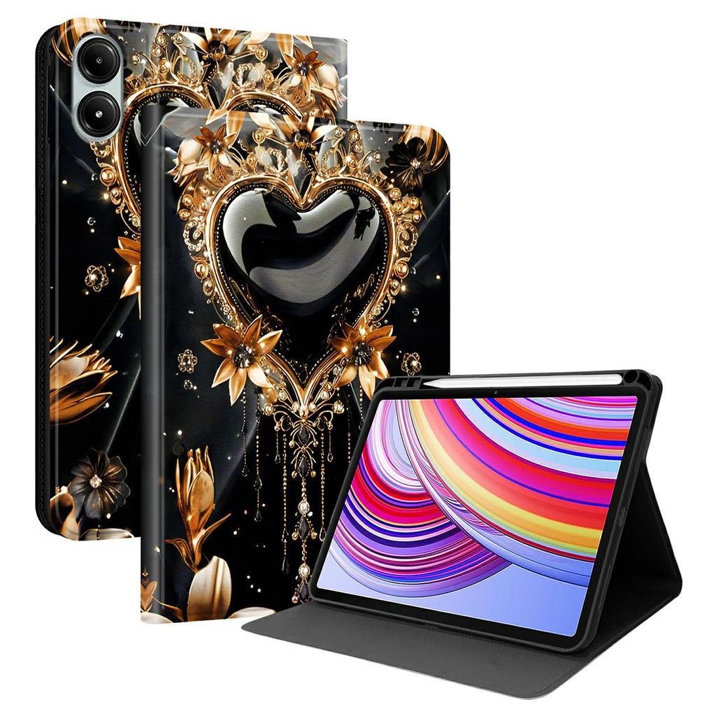 PU Leather Case For Xiaomi Poco Pad 5G/Poco Pad 4G/Redmi Pad Pro/Pad Pro 5G Pattern Print Tablet Cover Stand with Pen Slot (Stylus Not Included)