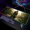 H-Hunt-Showdown Tappetino per Mouse da Gioco Tappetino da Scrivania RGB per Giocatori Tappetino per Tastiera Tappetini per Mouse LED per Computer Portatili da Gioco Protezione da Scrivania Tappetini per Mouse Anime