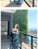 French Blue Floral Strappy Maxi Dress - Summer 2026 Women's Unique Design