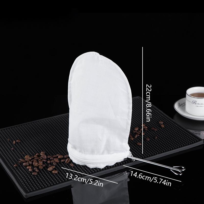 

Reusable Fabric Mesh Filter Nut Milk Bag Colander Strainer For Soybean Juice Herb Tea Cold Brew Drip Coffee Filter Kitchen Tool S