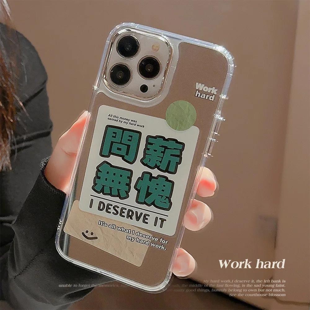 Cute Cartoon Series Makeup Mirrors Phone Case For iPhone 17 17E 16E 16 15 14 13 Pro Max 12 11 Dustproof Protective Cover Fundas