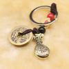 Five Emperors Coins Keychain: Good Luck Buddha Bagua Pendant