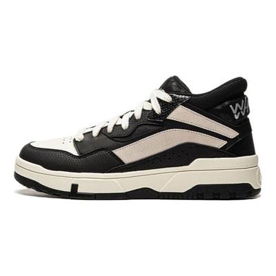 Li Ning Weiwu Mi-Montantes Coupe Confortable Antidérapantes Résistantes à l'Usure Chaussures de Skate Homme Chaussures de Skate Noir AGCU155-3