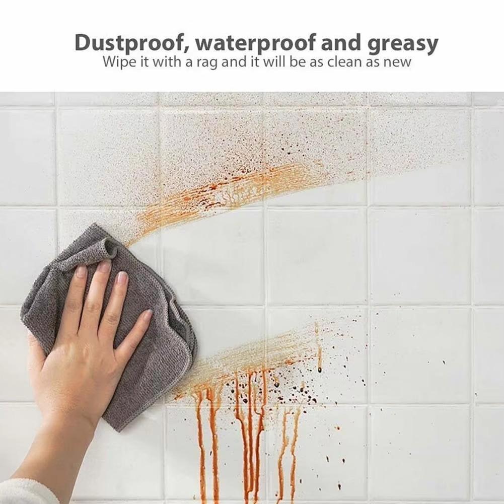 High Quality Waterproof Oil Proof Transparent Wall Stickers Kitchen Stove Wall Stickers Heat-Resistant Useful Wall Stickers