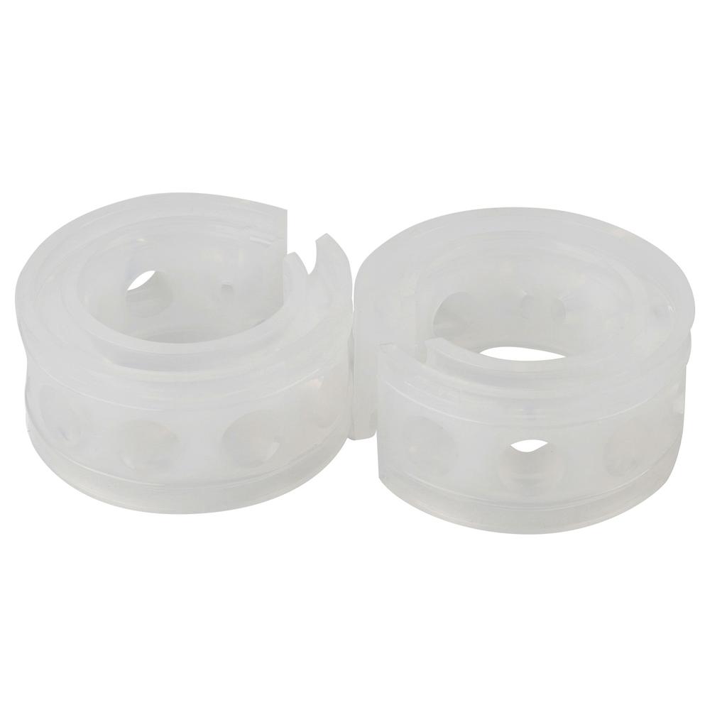 2pc Transparent Car Shock Absorber Retainer TPE Spring Buffer Power Cushion Type B+