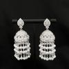 Vintage Ethnic Tassel Earrings with Birdcage and Pearl Accents