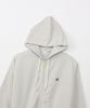 Champion Terry Zip Hooded TECH Pale Long Logo Embroidery Women's Sweatshirt, Weave®, CW-BS101, White, Sleeve, Quick-Drying, Stretch, One-Point
