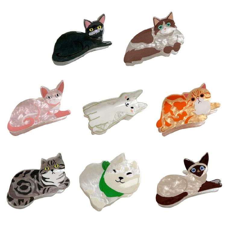 Portable Teen Hair Claw Cartoon Cats/Dogs Braids Ponytail Jaw Clip Easliy Use