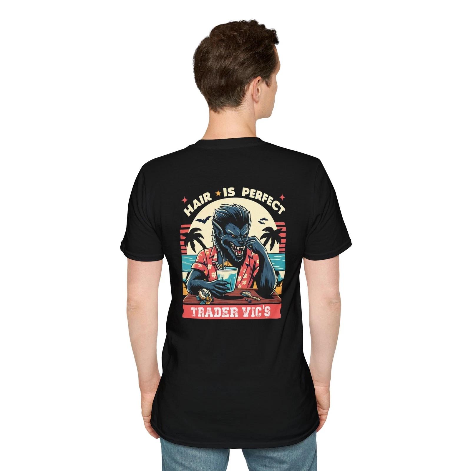 Men s and Women s T-shirts Trader Vic s Werewolf back T-Shirt | Vintage Bar Logo M