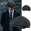 Men's and Women's with Herringbone Pattern Berets Hat Outdoor Leisure Travel Hats Fashionable and Warm Newsboy Cap Simple Caps