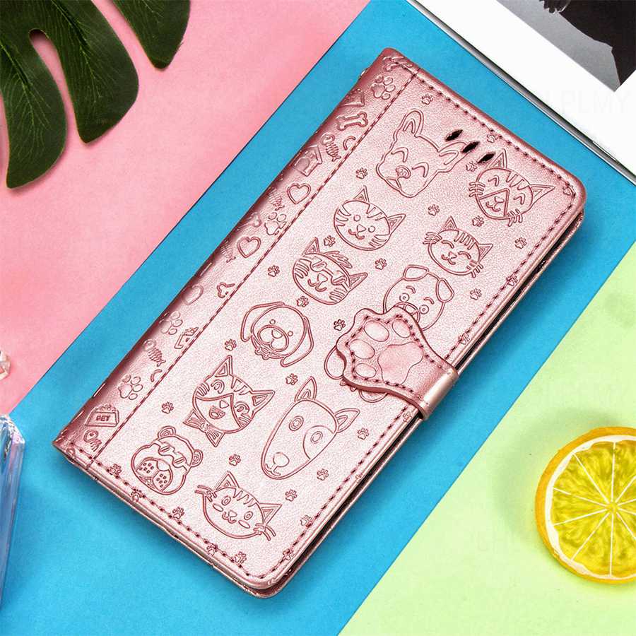 Leather Flip Protection Case For Huawei P30 P40 Nova Y91 Honor X6D X5D X8D X5C 70 90 200 X6 X8 5G X7A X8A X7B X8B X7C Magic 5 6 8 Cat Dog Wallet Cover