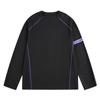 Unisex Oversized Long Sleeve Crewneck Tee With Contrast Stitching Double Stripes Casual Streetwear Top Fall