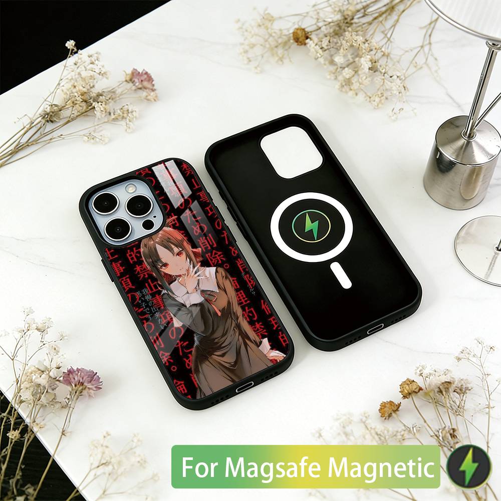 Kaguya sama Love is War Phone Case For iPhone17,16,15,14,13,12,11 Plus,Pro Magnetic with Magsafe Wireless Charging
