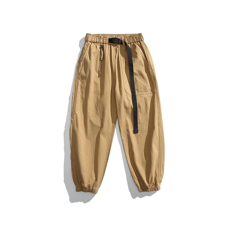 

Summer new retro overalls men s trendy brand overalls trousers leggings loose wide version casual sweatpants XXXXXL хаки