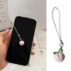 Fruit themed Mobile Attachment Beautiful Peach/Cherries Charm Lovely Fruit Cellphone Cord  for Fruit Enthusiasts