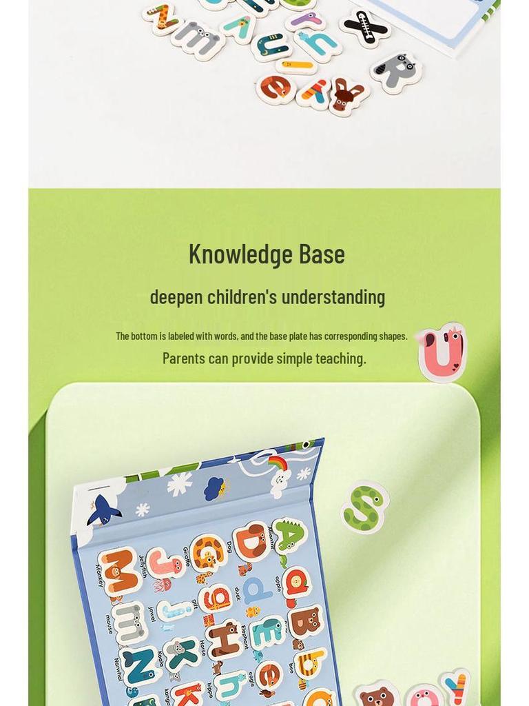 Magnetic Educational Puzzle Book: Baby's First English Words - Certified Safe