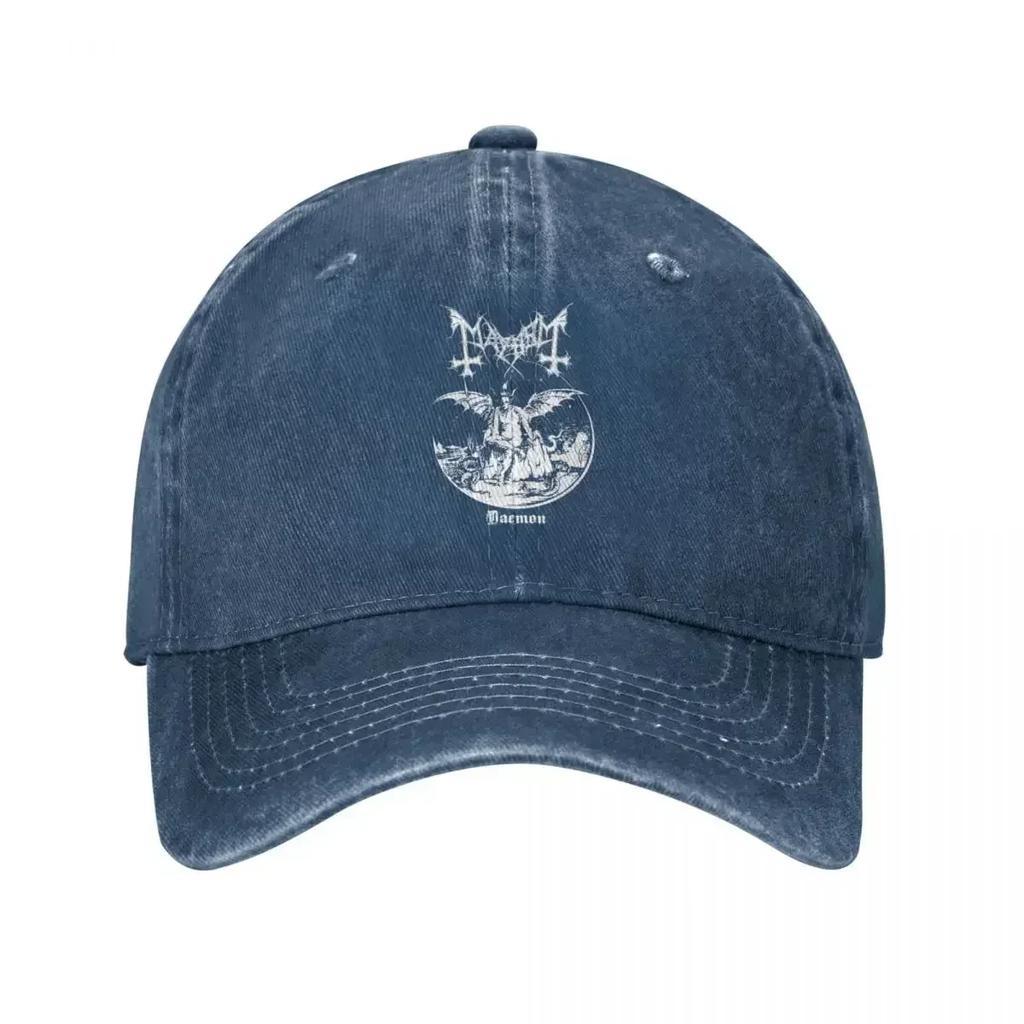 Mayhem Death Metal Baseball Cap Vintage Distressed Washed Music Band Headwear Unisex Style Outdoor Running Golf Hats Cap