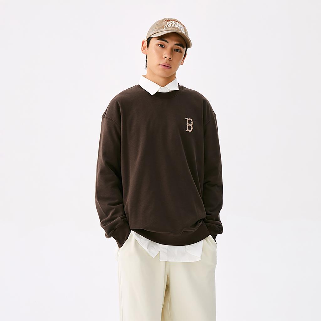 New MLB MONOGRAM Collection Basic Boston Red Sox 25FW Sweatshirt Unisex Standard Brown 3AMTM0654-43BRS