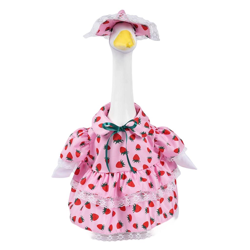 Lovely Spring Geese Dress 23inch Geese Statue Outfit For Porch Decoration Cartoon Easter Celebration Accessory