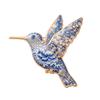 Classic Chinese Ceramic Lapel Pin Jingdezhen Style Jewelry  Clothing Decoration