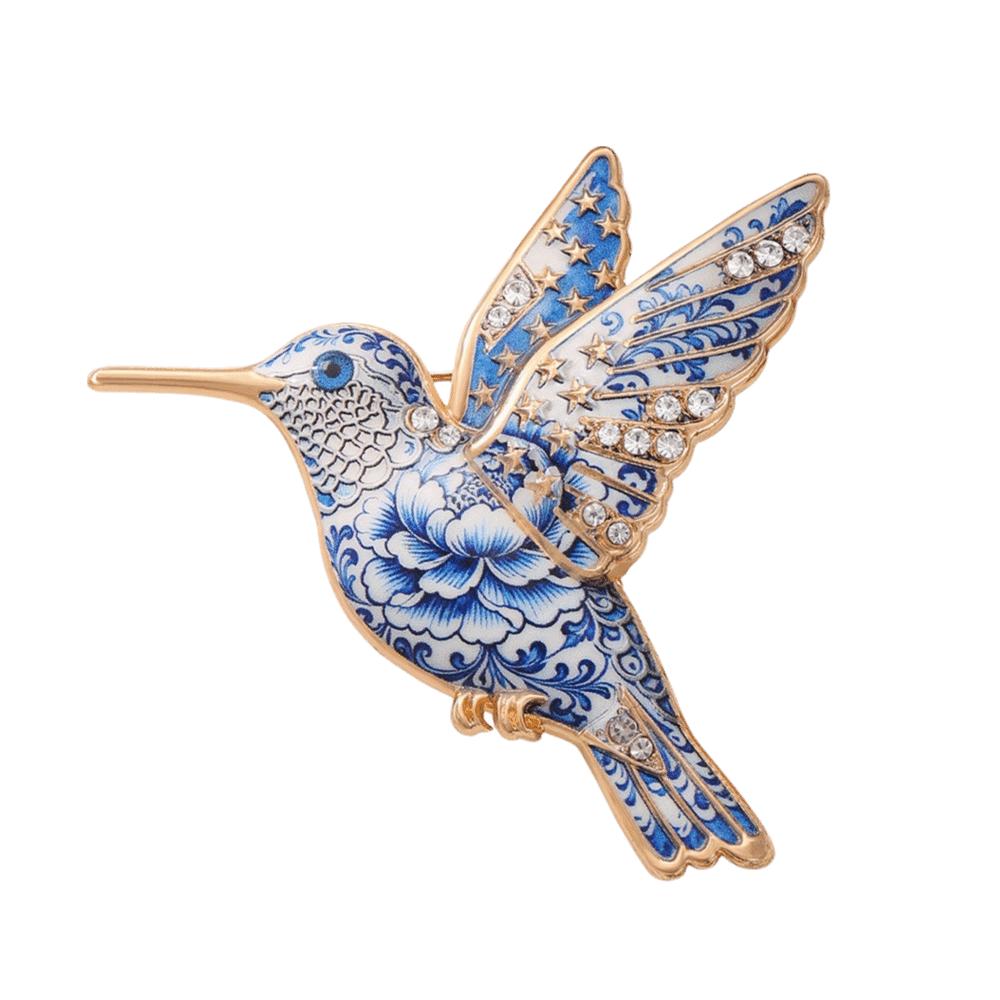 Classic Chinese Ceramic Lapel Pin Jingdezhen Style Jewelry Clothing Decoration