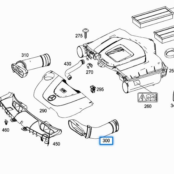 Intake Pipe for Benz GLK W204 (2720902982, 2720902882)