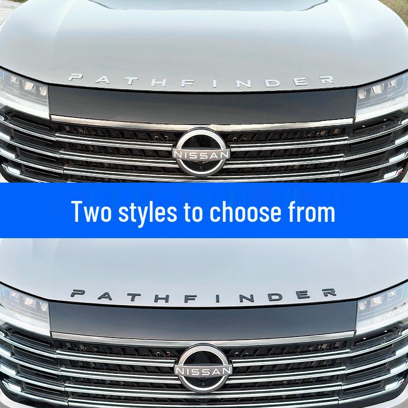 Nissan Land Cruiser Hood Letter Stickers & 3D Metal Emblems