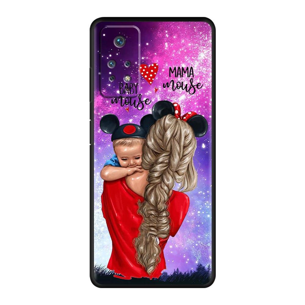 For Xiaomi Redmi 9 K40 9A 10 7 11 Pro 9S 9C 8 9T 8T K50 K40S Mobilephone Celular Funda Fashion Girl Super Mom Baby