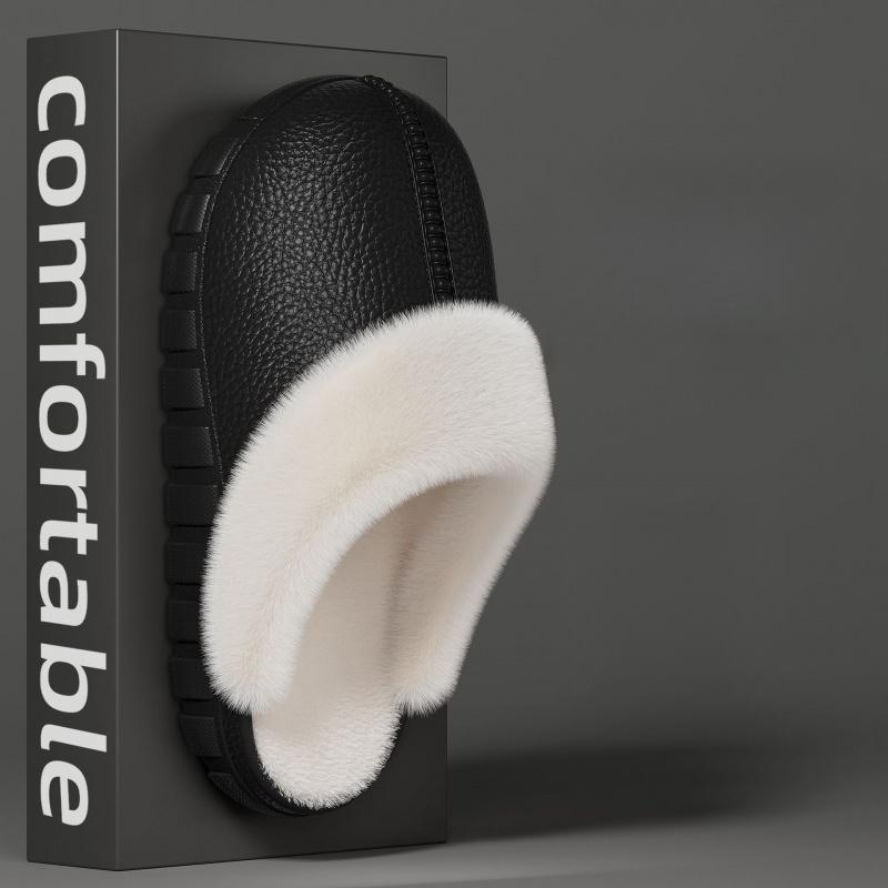 

Нові Водонепроникні Бавовняні Домашні Капці для Жінок, на Флісовій Підкладці, Знімні, Осінньо-Зимові для Носіння в Приміщенні та на Вулиці, для Домашнього Використання, Чоловічі Теплі Бавовняні Капці 45/46 чорний