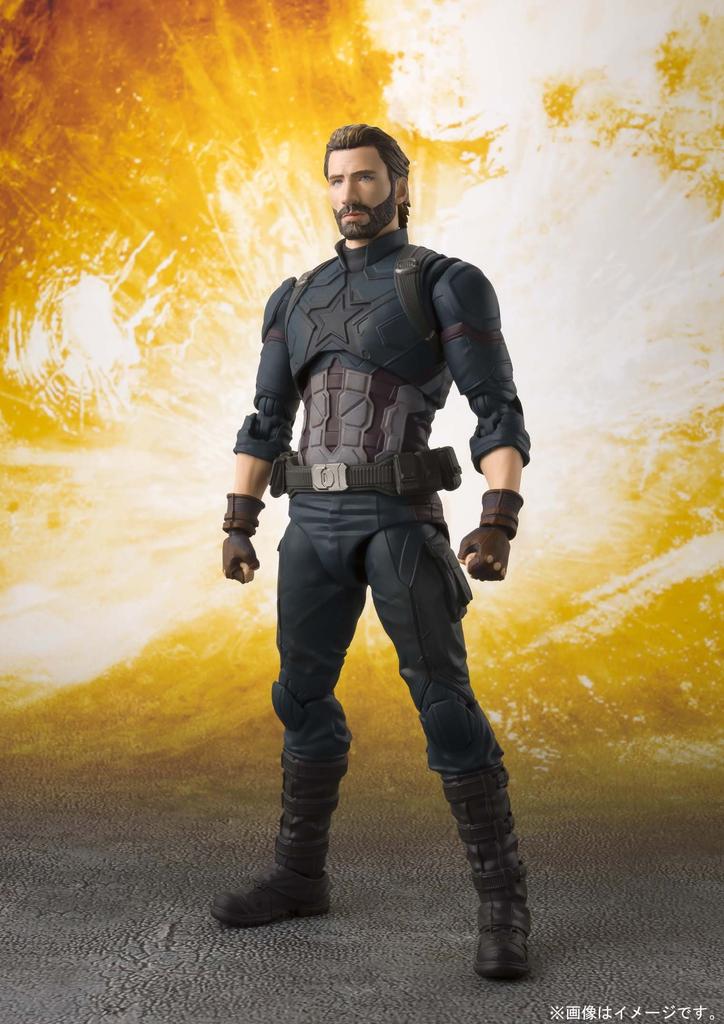 TAMASHII NATIONS Avengers Captain America Infinity 155mm Painted Action Figure S.H.Figuarts (Avengers War) Approx. PVC/ABS