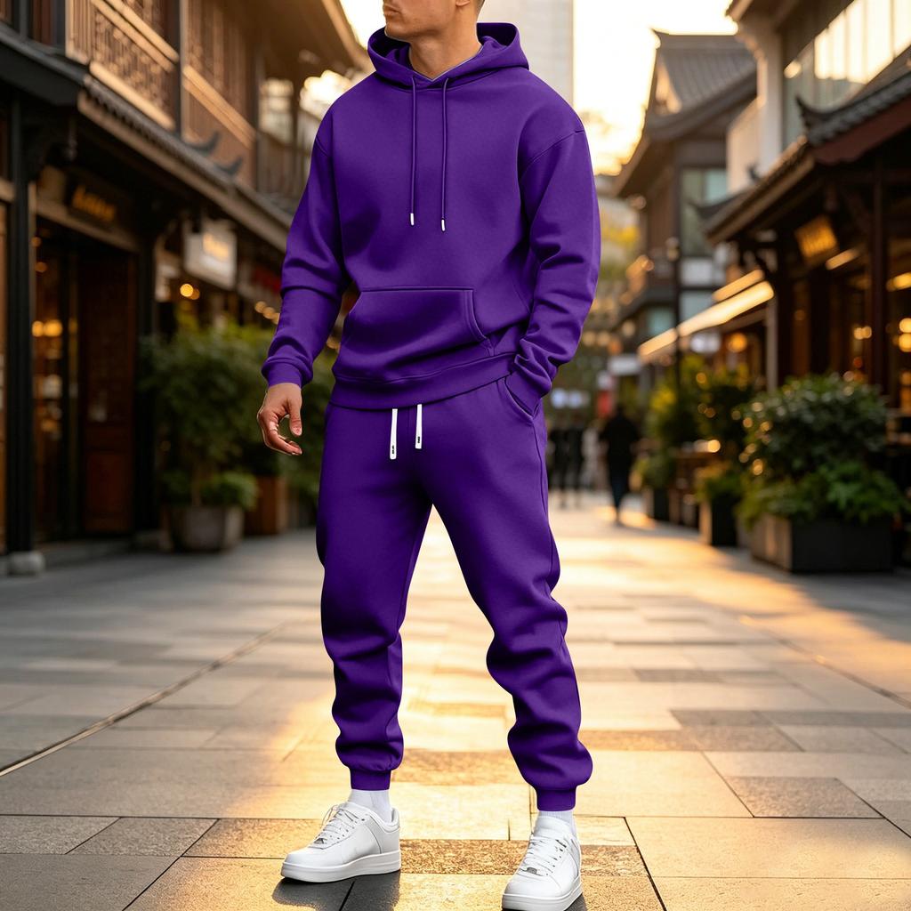 Ensemble Sweat à capuche et Jogging Colorés pour Homme Décontracté Athlétique Deux Pièces