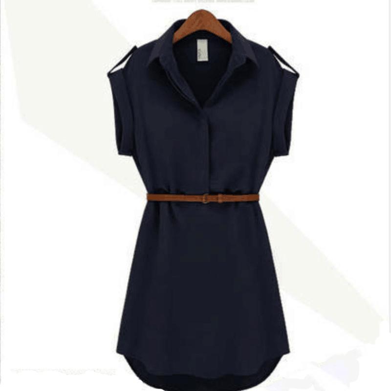 SCIONE Damen Kleid Frühling Sommer Damen Damen Einfarbig Chiffon A-Linie Rock Mid-Taille Kleid