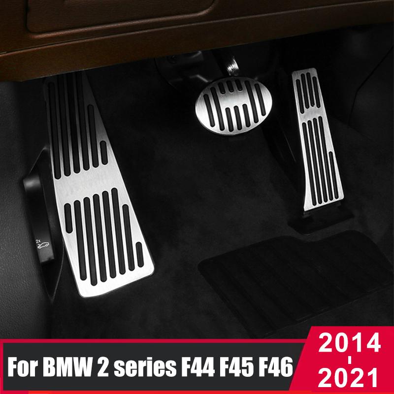 

Автомобильные накладки на педали для BMW 2 серии F44 F45 F46 2014-акселератор, топливный тормоз, подставка для ног, чехлы для педалей