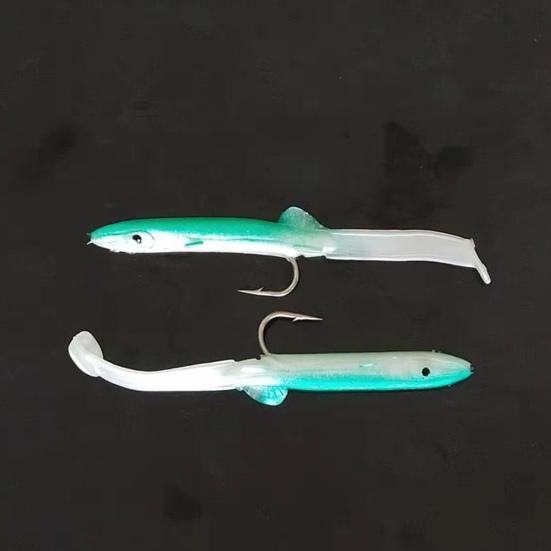 5Pcs/Pack 12cm/4.2g PVC Fishing Lure Lightweight Impact Resistant Artificial Eel Bait for Sea Fishing