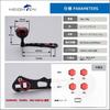 HEIGHTEN Reel Handle 4 Colors Abu Universal Baitcasting Reel Harmer Series 60/70/80/90mm Shimano, Daiwa, (60mm/70mm Variable, Black/Red) (181)