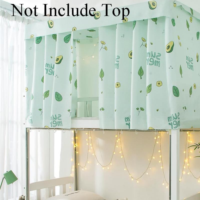 PENULA LOVE Bottom Bunk Bed Curta Breathable Blackout Canopy Single Bed Privacy Curtain Dorm Home Dust-Proof Shading Drapes Underbed Loft Tent Canopy