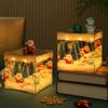 Flickering Night Light Cube Christmas Bedroom Decor USB Christmas Nightlight Vintage Christmas Decorations Christmas Lamps For