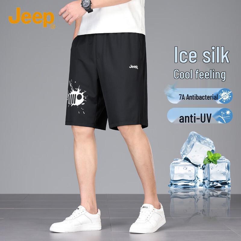 JEEP Men s Loose Elastic Summer Casual Shorts 3XL