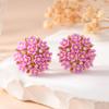 Korean Style Ceramic Rose Stud Earrings and Ear Cuffs