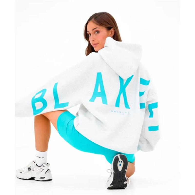 Women Long Sleeve Letter Print Hoodie Casual Pullover Sweatshirt Loose Fit Daily Top