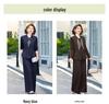 Spring Collection: Elegant Casual Lace-up Top & Elastic Waist Pants Set for Middle-aged and Elderly Women.