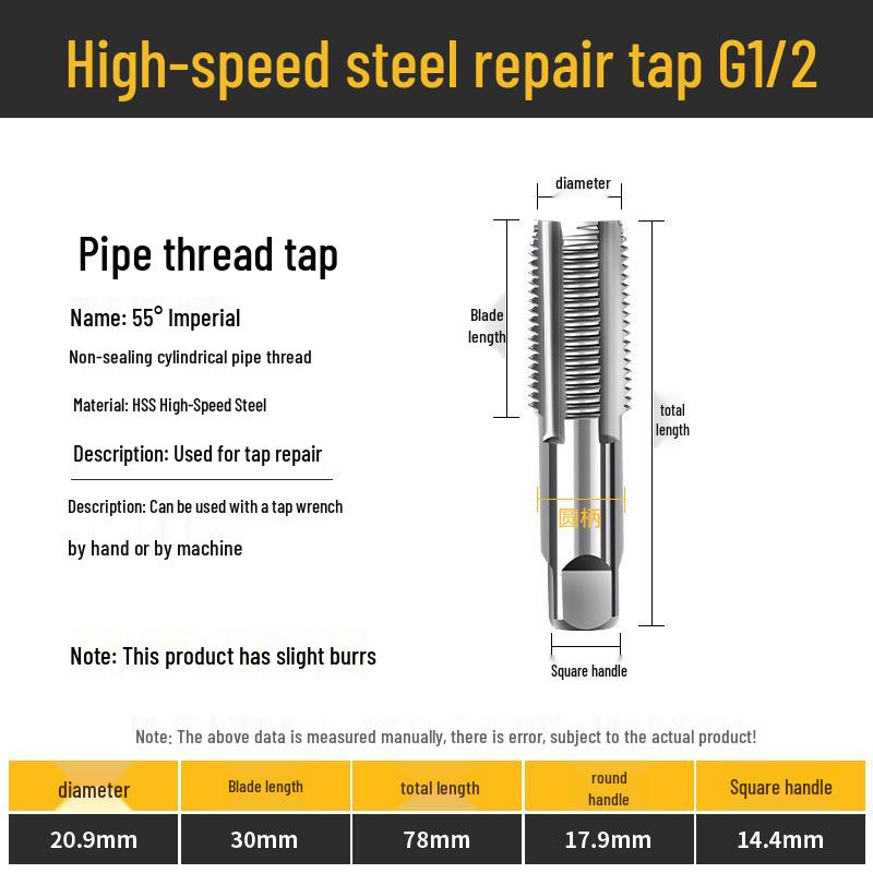 55° Imperial Non-Sealing Cylindrical Pipe Thread Tap/Thread Mill Drilling Bit, 60° US Sizes 2, 3, 4.
