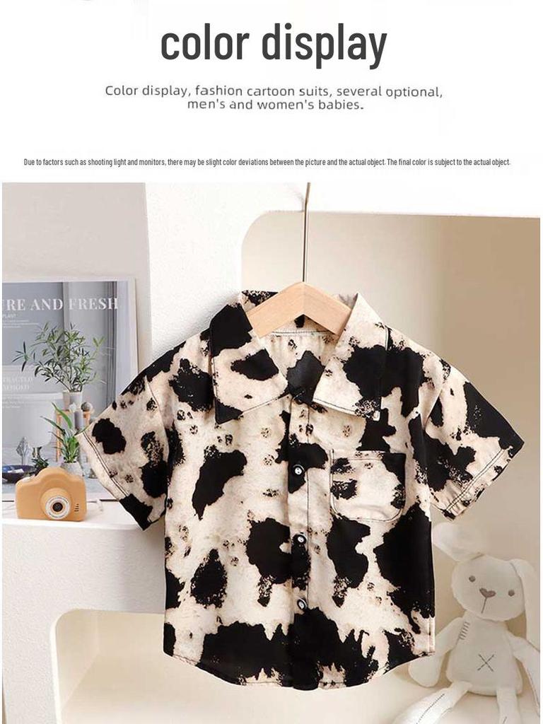 Children's Short Sleeve Summer Shirt – Hong Kong Style Casual Boys' Top