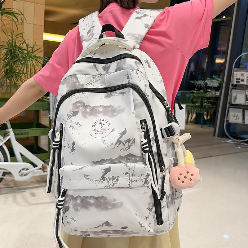 Children's schoolbag Elementary school student Junior high school girl college student Printed backpack