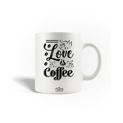 Ceramic Mug - Homer Simpson - Love Is Coffee - 30cl - Dishwasher Safe - White